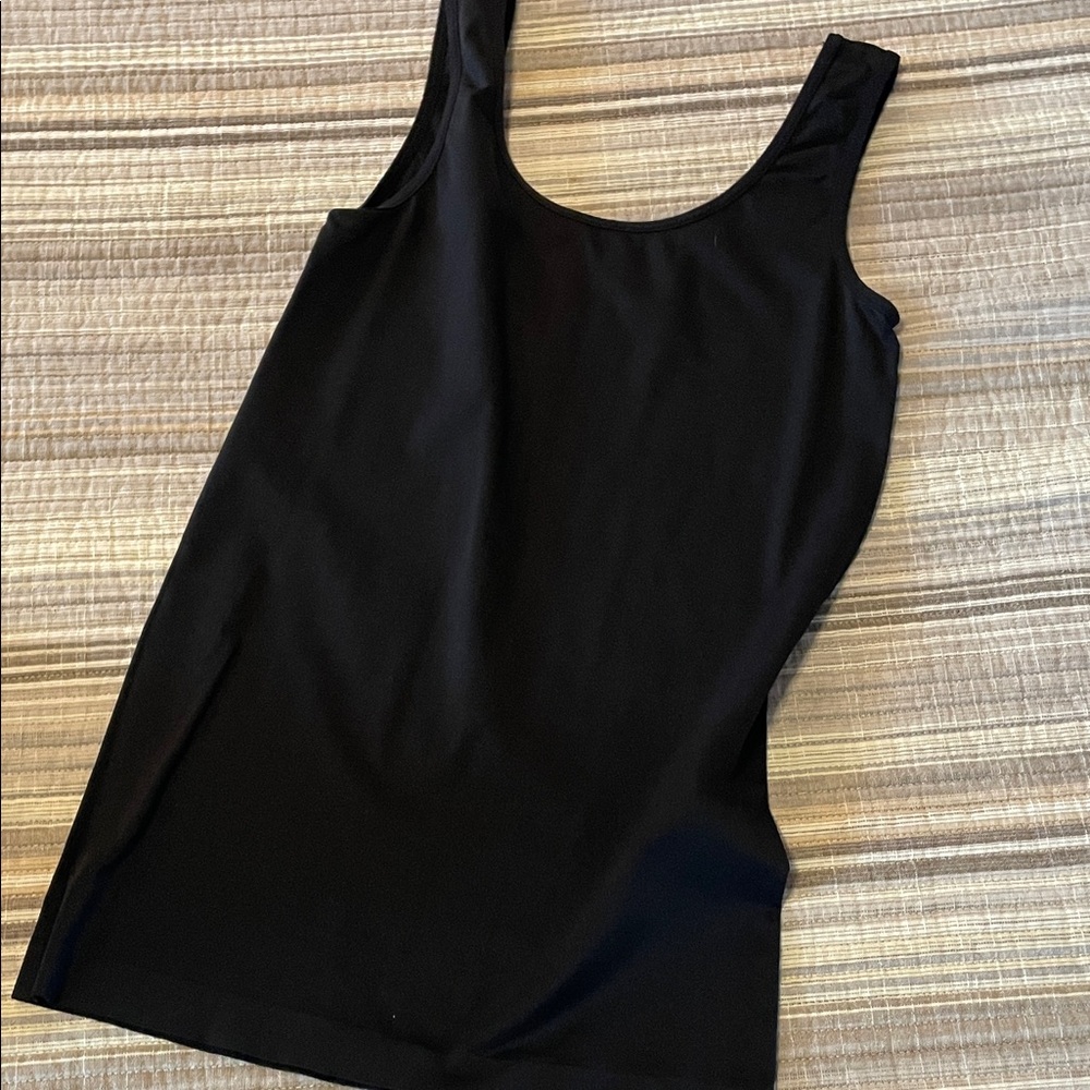Marilyn Monroe Black Scoop Neck Form Fitted Shape-Wear Tank Top